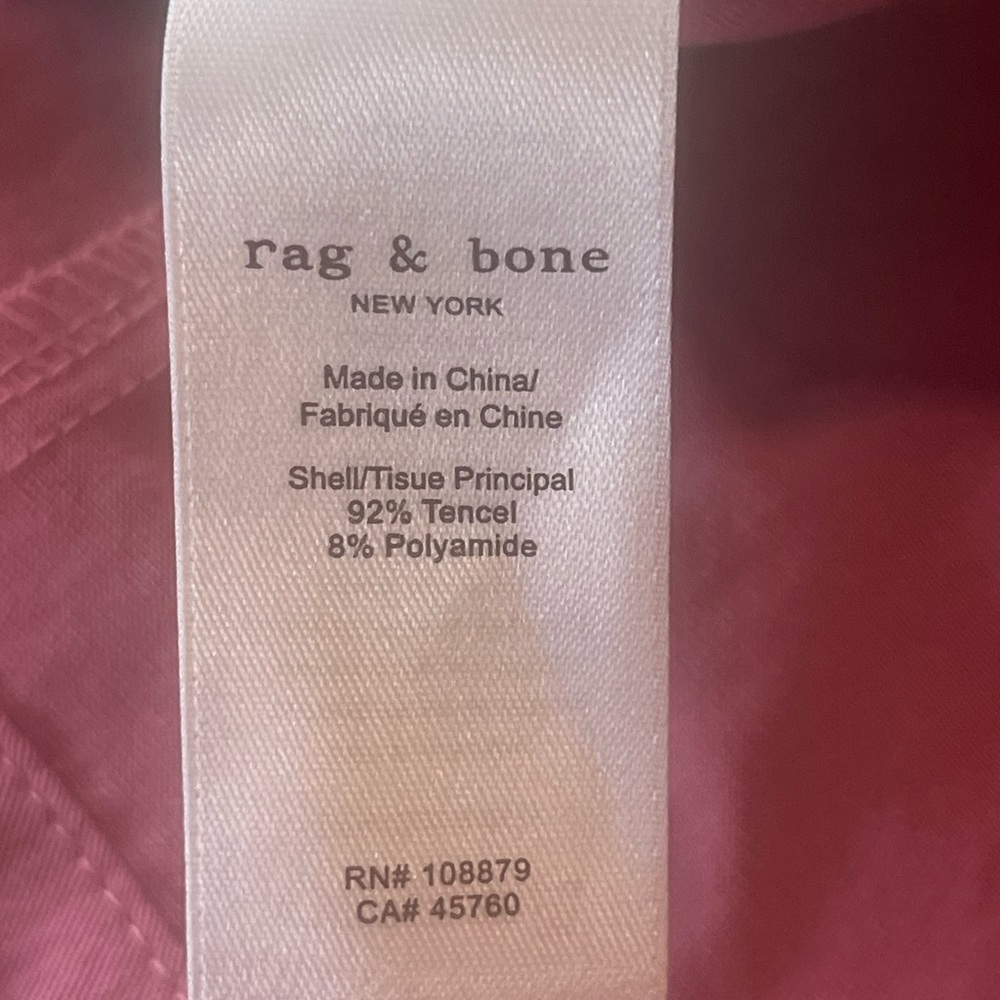 Rag & Bone Blush Pink High Tie Waist Trail Shorts Size 6 Sash - Picture 6 of 11